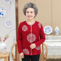 奶奶装春装针织开衫中老年妈妈装上衣婆婆外套60-70岁老人衣服女