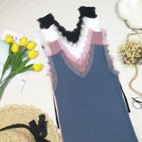 针织流苏背心女2018韩版春夏新款透气百搭背心无袖薄款针织女背心