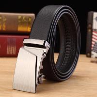 皮带男真皮平滑扣腰带商务休闲型师潮棋盘格牛皮裤带爱马仕08