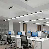 邦可臣LED长条灯办公室吊灯简约现代工作室会议室照明创意条形办公灯具