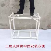 古达家用空调外机落地架加厚定制不锈钢双层叠放镀锌减震可调