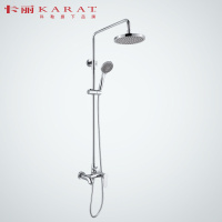 科勒旗下品牌 卡丽卫浴（KARAT）欧佩可调式双花洒淋浴柱双花洒淋浴柱喷淋 99360T-CP