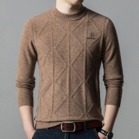 免费试穿 秋冬加厚走锭纺织纯羊绒羊毛衫套头毛衣男冬款加厚型羊毛衣打底衫打底100纯羊毛衫套头商务羊绒衫男士毛衣男士大码