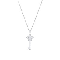 SWAROVSKI 施华洛世奇人造水晶 女士钥匙水晶项链锁骨链 镀白金色 海外正品全国联保 5365276