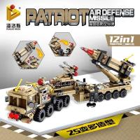邦娃良品小颗粒多款12合1变形机器人儿童益智拼插拼装组装积木玩具-633011爱国者防空导弹#549颗粒