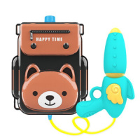 儿童背包水枪玩具打水仗神器抽拉式喷水枪男女孩玩具水枪- 小棕熊