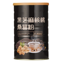 黑芝麻核桃桑葚黑豆粉代餐粉冲饮即食五谷杂粮粉600g/罐