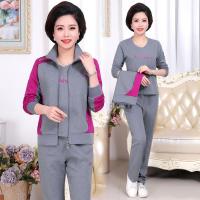 锋非凡 品牌中老年运动套装女春秋季长袖外套妈妈装母亲45-50-60岁休闲宽松大码运动服