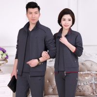 锋非凡 品牌秋冬季男女长袖运动套装春秋冬装宽松大码中老年情侣装加绒加厚休闲三件套爸爸妈妈装旅游跑步晨练套装3件套装