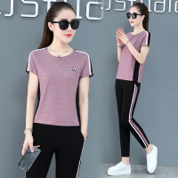 品牌2022新款休闲运动套装女夏潮韩版时尚洋气减龄阔腿裤显瘦网红显瘦运动服两件套