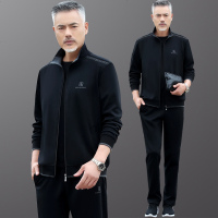 锋非凡 品牌中老年运动套装男春秋2020新款爸爸装时尚运动服套装春秋男士宽松大码长袖锻炼跑步卫衣外套三件套
