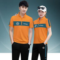 夏季运动套装男士短袖长裤薄款情侣运动套装女休闲运动服套装夏装