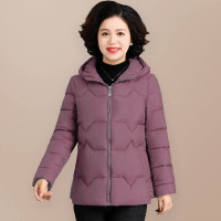 锋非凡 品牌妈妈棉服老人夹棉外套女冬季2021新款连帽中老年短款棉袄休闲上衣