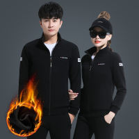 锋非凡 品牌情侣装休闲运动套装男士秋冬装外套三件套2021加绒加厚潮流卫衣男