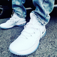 NIKE耐克 LBJ15 Low 詹姆斯15代詹15低帮实战团队外场气垫篮球鞋 AO1756-100