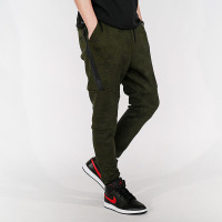 NIKE耐克男裤2018秋冬新款运动裤针织束腿收脚军绿休闲长裤836417-387