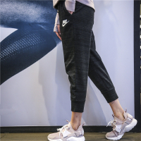 Nike耐克女裤2019夏季新款运动休闲针织梭织透气长裤中长裤 839876 921771