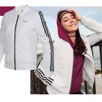 Adidas阿迪达斯neo女装 秋冬款保暖运动休闲夹棉夹克外套