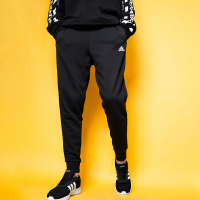 Adidas阿迪达斯男裤2018春季新款修身收脚裤加绒舒适针织休闲运动裤BK7433