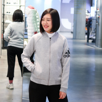 阿迪达斯外套女秋冬串标加绒毛短款飞行夹克DM5339 DT2402 DT2401