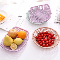 [三个形状混装]时尚家用欧式客厅干果盘果盘水果盘果篮洗菜篮糖果盒创意零食盘-颜色随机