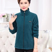 (2月19日发货)外套妈妈装抓绒上衣中年人摇粒绒外套