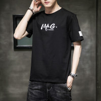 2020夏季新款上衣韩版百搭休闲潮牌男装宽松字母运动短袖内搭T恤