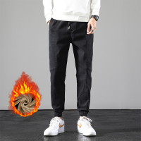 馨洋都ShinDov潮牌牛仔裤男2020新款宽松加绒束脚工装哈伦休闲长裤子秋冬季