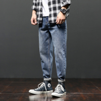 馨洋都ShinDov2020秋冬季牛仔裤男士潮牌宽松直筒韩版潮流长裤子