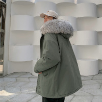 馨洋都ShinDov可拆卸工装棉服男潮牌韩版潮流冬季毛领外套纯色宽松棉衣