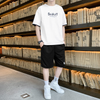 馨洋都运动套装男夏季潮牌健身短袖t恤韩版潮流休闲装一套搭配帅气