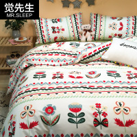 ins四件套全棉纯棉床单被套床上用品床笠被子三件套春夏床品套件
