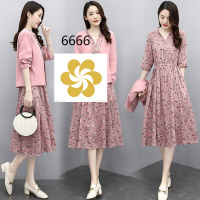 测试商品21年连衣裙女春秋春款女装韩版时尚套装裙碎花棉麻复古文艺收腰