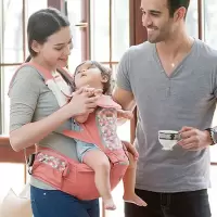 爱儿宝 初生婴儿背带腰凳多功能后背式背婴带前抱背巾小孩背袋儿童简易双肩抱带宝宝抱袋抱娃单凳抱抱托四季通用透气舒适