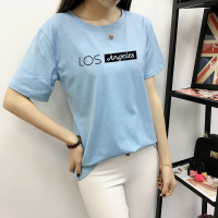 嗨Girl2019春夏新款短袖T恤女式休闲风打底衫短袖圆领上衣百搭学生上衣