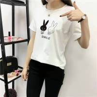 嗨Girl女装2019女装新款美女印花宽松短袖T恤女韩版短袖T桖