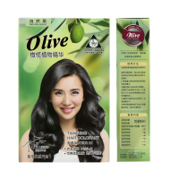 章华天峰橄榄染发霜130ml 纯黑色染发剂植物染发膏正品 自然黑色