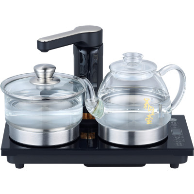 茶至尊茶炉Q62B玻璃双炉全自动上水抽水电热烧水壶恒温泡茶专用茶台一体嵌入式茶艺壶