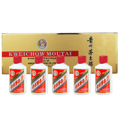 茅台(MOUTAI)贵州茅台酒飞天小酒小金条 50ml*5 飞天茅台 酱香型白酒 礼盒装