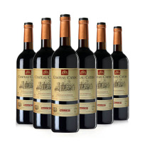 法国进口红酒 卡斯顿酒庄金樽红葡萄酒整箱装750ML*6