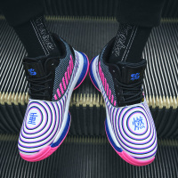 邦塞斯 黑白太极重燃耐磨篮球运动战靴樱花粉香芋紫熊猫橙鸳鸯文艺男潮鞋