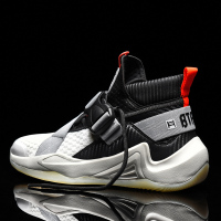 邦塞斯 高帮篮球鞋男外场水泥地防滑旅游鞋实战青少年飞织透气运动蓝球鞋