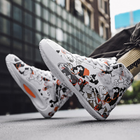 邦塞斯 青少年涂鸦球鞋男篮球2022新款潮鞋学生实战休闲运动鞋子KT5男鞋