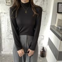 2020秋冬新款半高领莫代尔打底衫女纯色上衣长袖百搭修身T恤