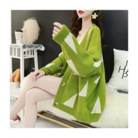 慵懒风毛衣开衫女宽松百搭早秋2020新款韩版网红针织外套