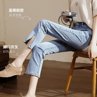 宽松个性显瘦潮流舒适减龄时尚休闲女春秋新款破洞牛仔裤