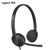 罗技(Logitech) H340笔记本台式电脑耳麦耳机麦克风可调节佩戴音乐电脑游戏耳机头戴式电竞绝地求生