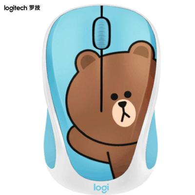 罗技（Logitech）LINE FRIENDS无线鼠标办公游戏家用笔记本电脑情侣闺蜜女生布朗熊BROWN