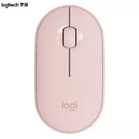 罗技 (Logitech) Pebble 鹅卵石轻薄型静音鼠标 时尚鼠标 ]玫瑰粉