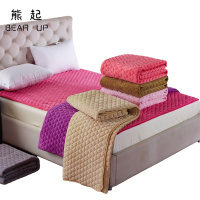 熊起家纺2018冬季保暖床垫子床褥垫家用珊瑚绒法兰绒垫被1.8m褥子1.5米1.2加绒
